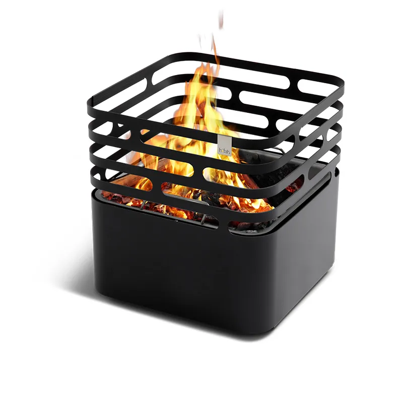 CUBE Feuerkorb schwarz