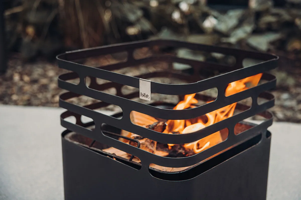 CUBE Feuerkorb schwarz
