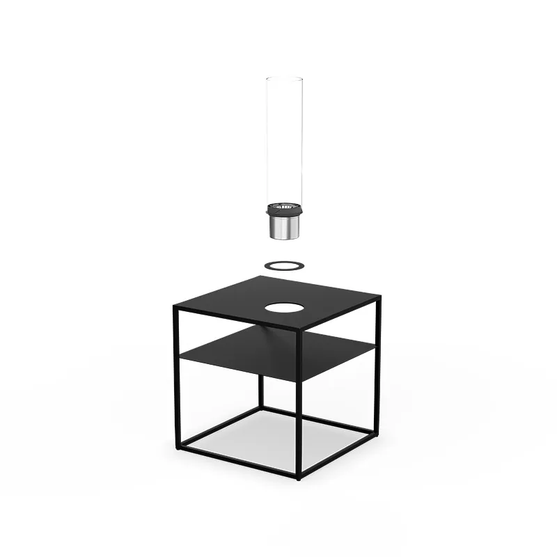 FIRE FRAME Lounge-Tisch mit SPIN air 900 Einbau