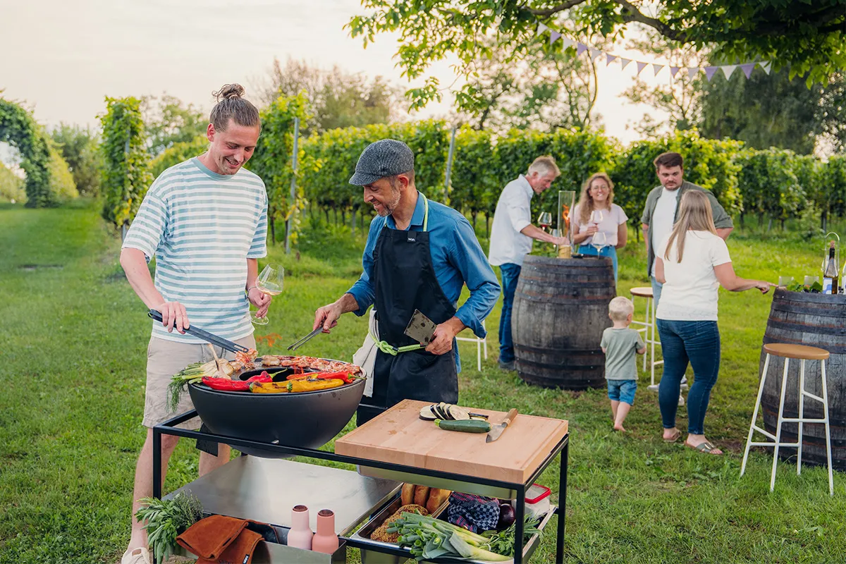 FIRE KITCHEN mit BOWL 57 Plancha-Grillset tief