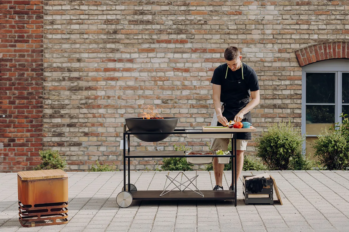 FIRE KITCHEN mit BOWL 57 Plancha-Grillset tief