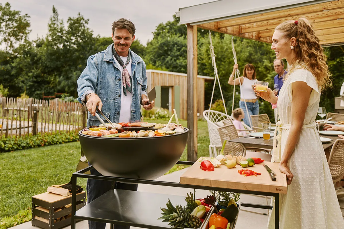 FIRE KITCHEN mit BOWL 70 Plancha-Grillset tief