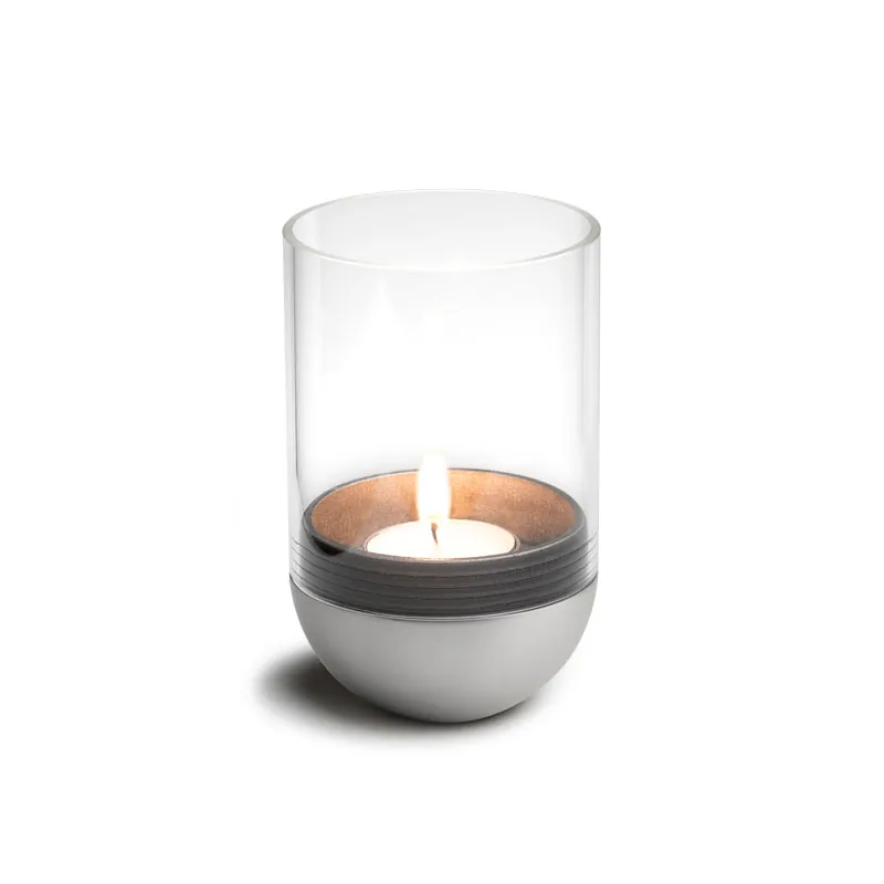 GRAVITY CANDLE Windlicht silber