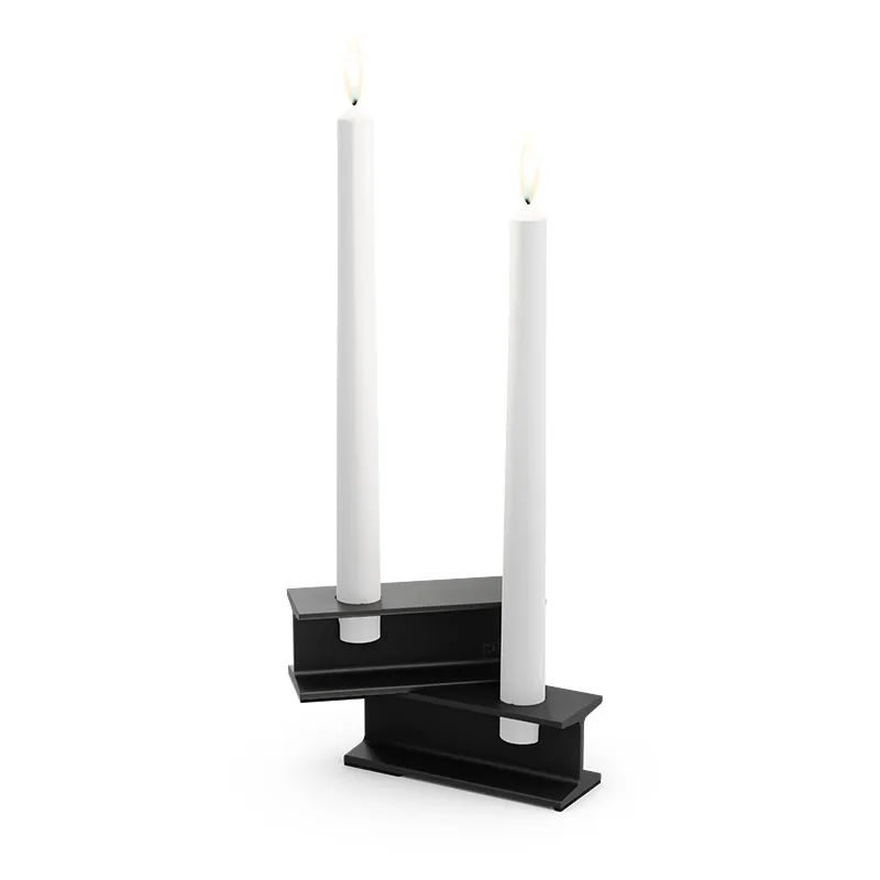 HENRY METAL I+I Kerzenhalter-Set schwarz