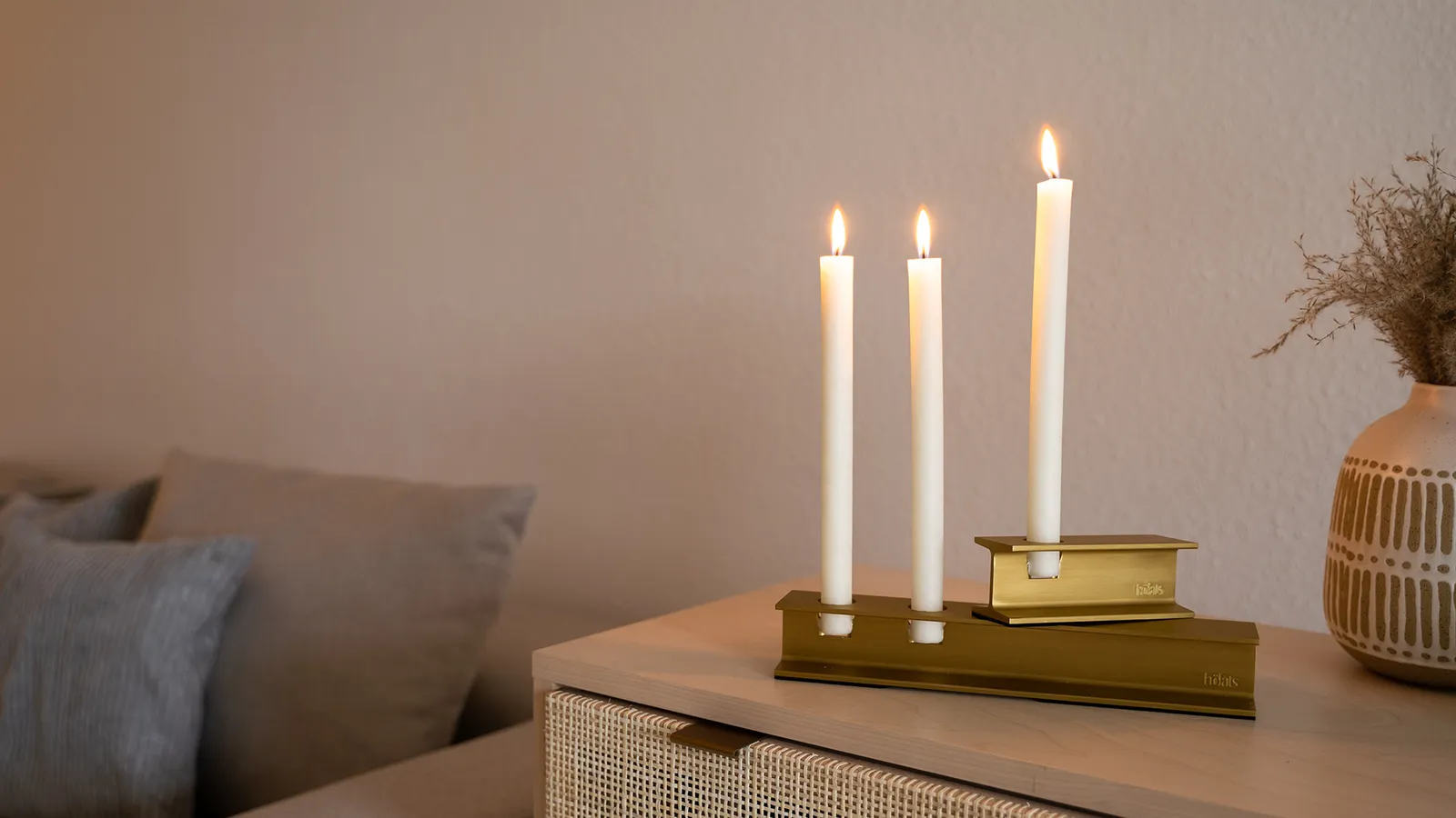 HENRY METAL I+II Kerzenhalter-Set gold