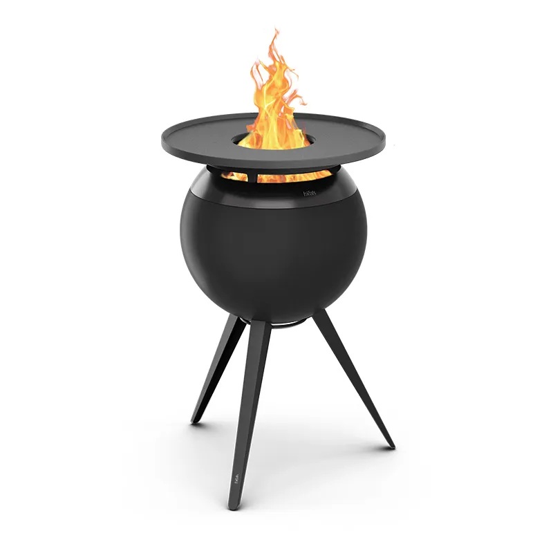 MOON 45 all black Plancha-Grillset hoch