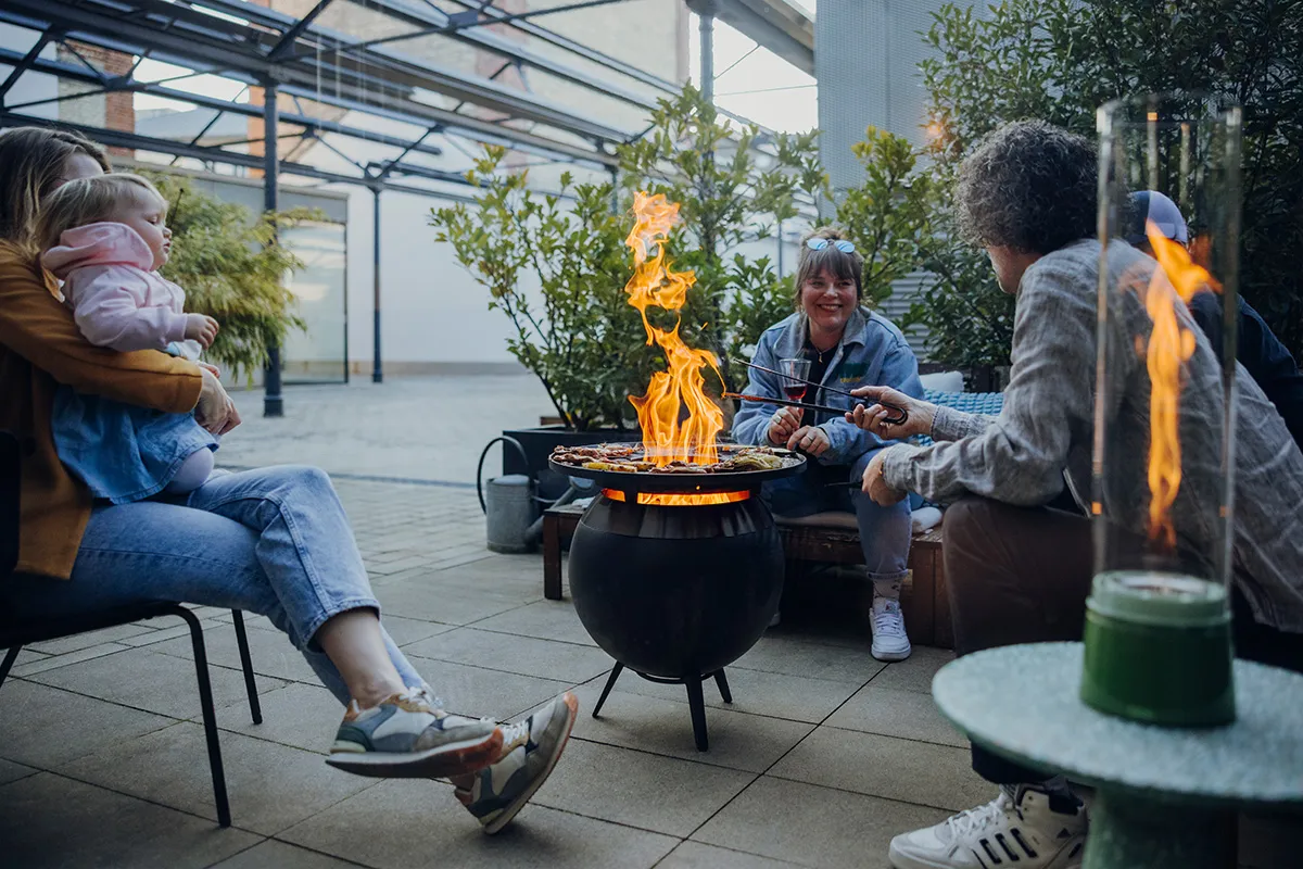 MOON 45 all black Plancha-Grillset niedrig