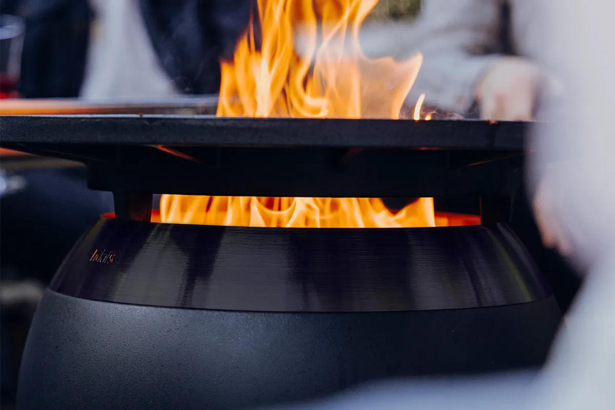 MOON 45 all black Plancha-Grillset niedrig