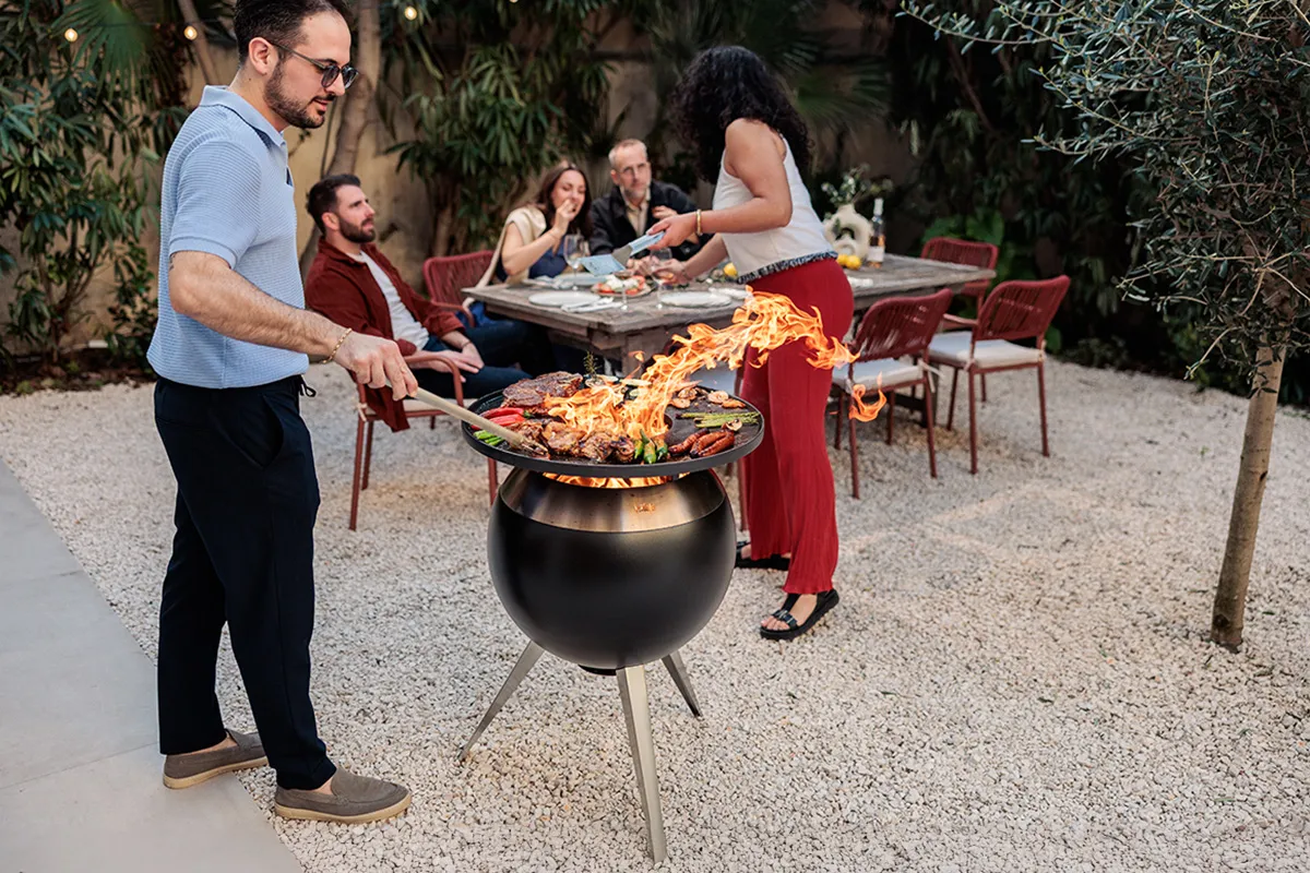 MOON 55 Plancha-Grillset hoch