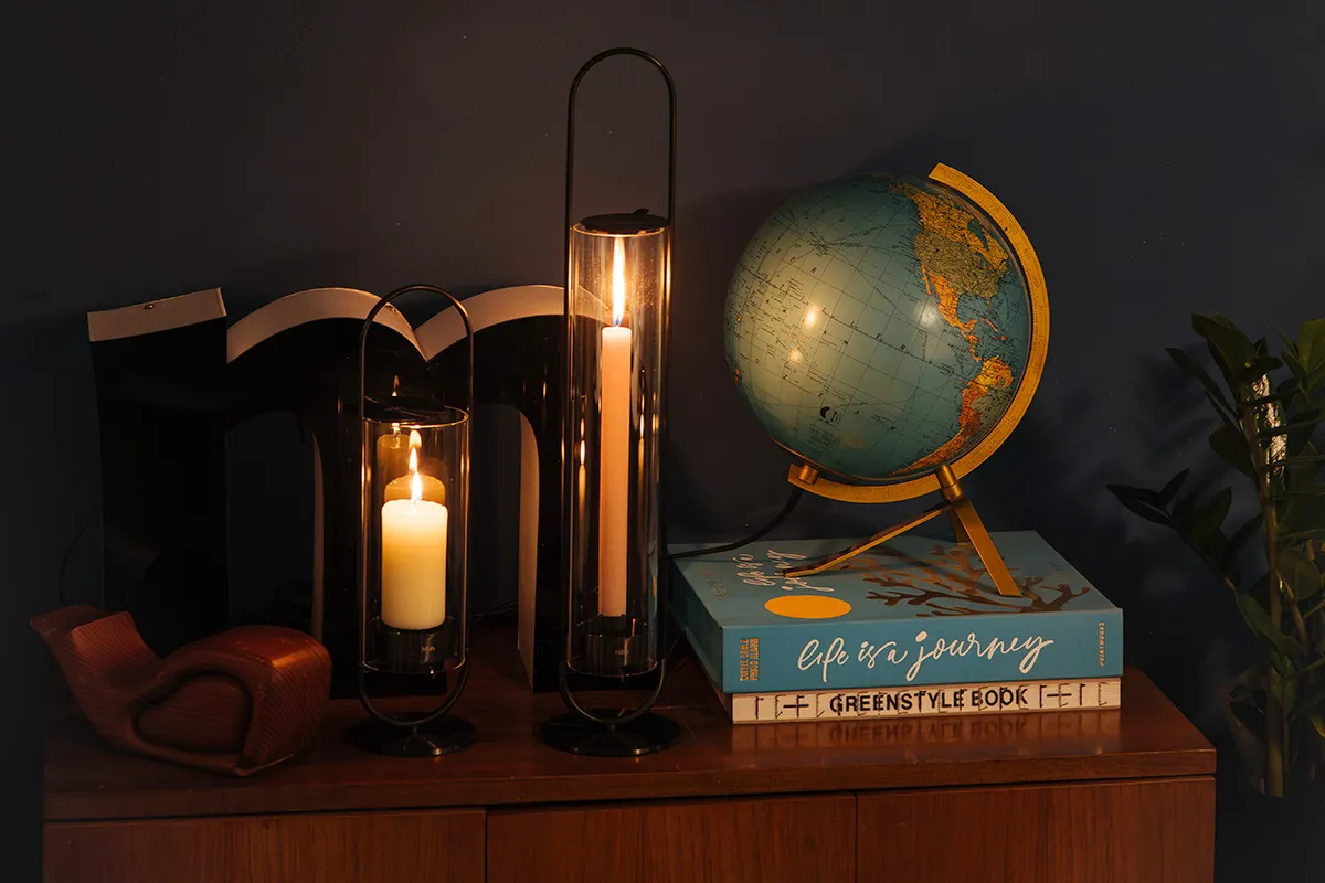 OVAL CANDLE 55 schwarz