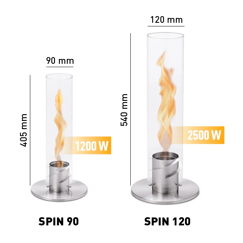 SPIN classic 120 Tischfeuer silber