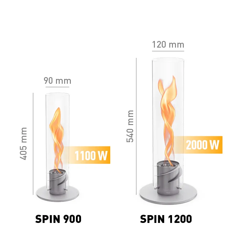 SPIN classic 1200 Tischfeuer grau