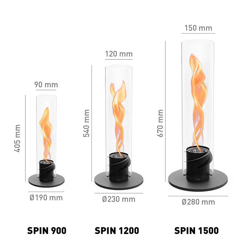 SPIN classic 1200 Tischfeuer schwarz