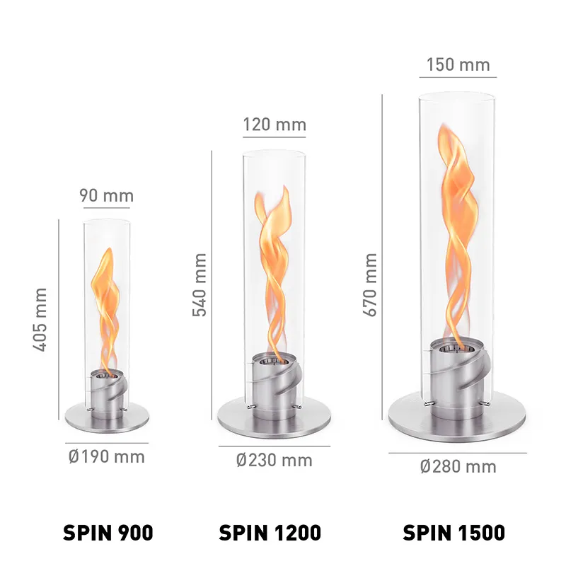 SPIN classic 900 Tischfeuer silber