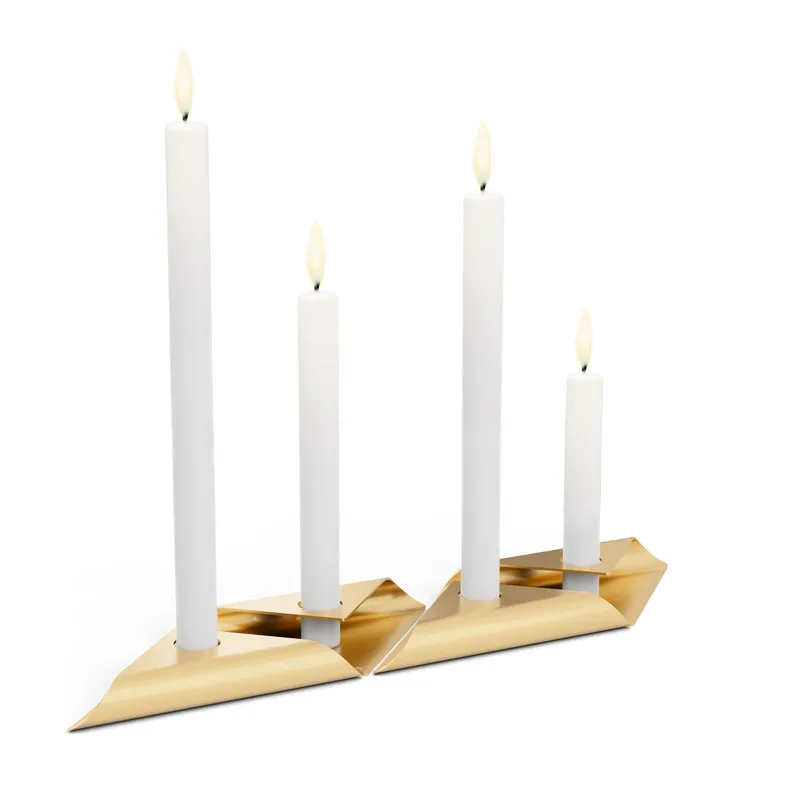 SQUARE CANDLE Kerzenhalter gold