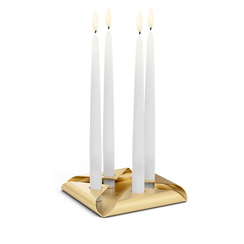 SQUARE CANDLE Kerzenhalter gold