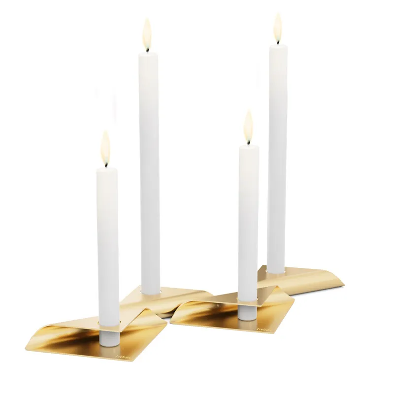 SQUARE CANDLE Kerzenhalter gold