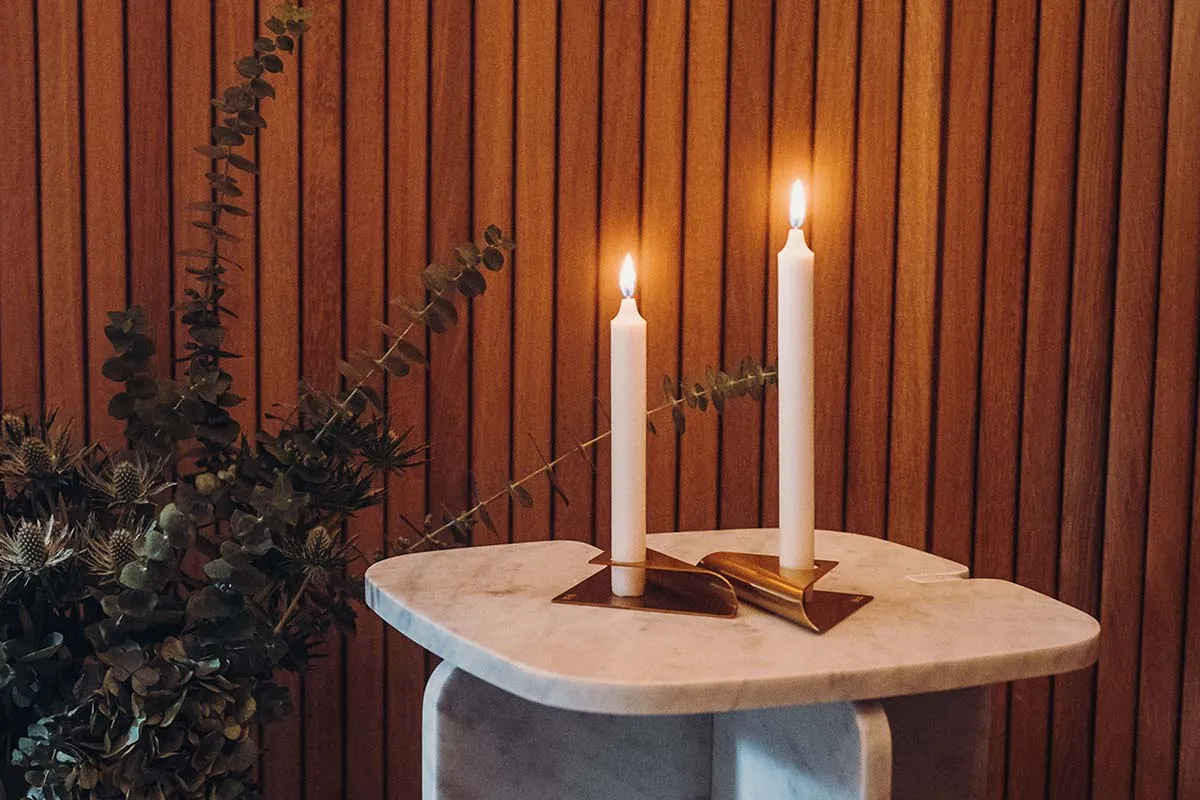 SQUARE CANDLE Kerzenhalter-Set gold
