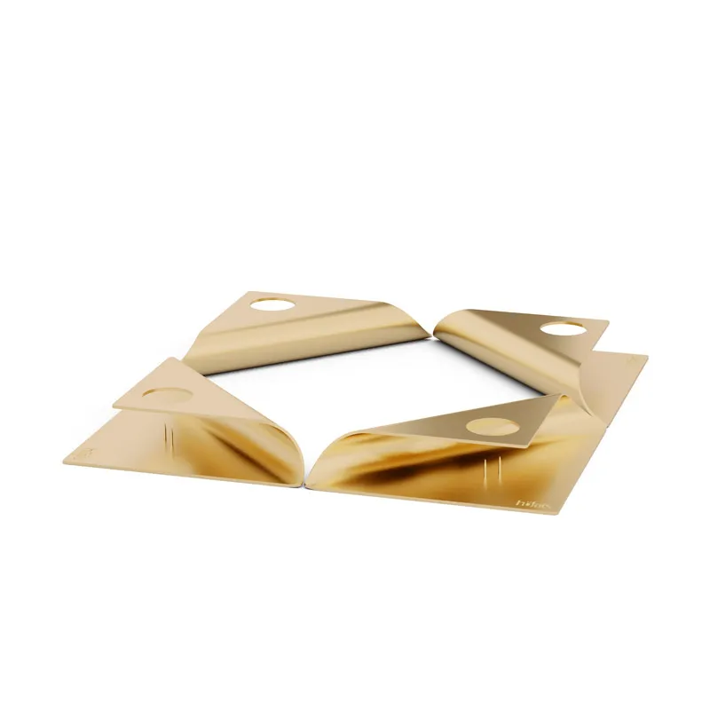 SQUARE CANDLE Kerzenhalter-Set gold