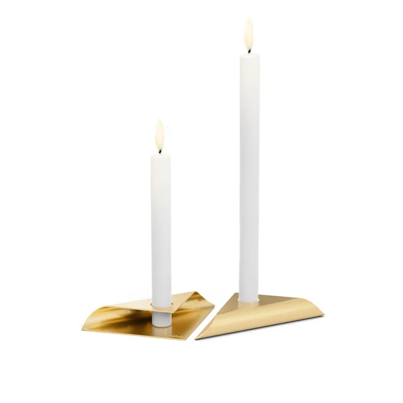 SQUARE CANDLE Kerzenhalter-Set gold