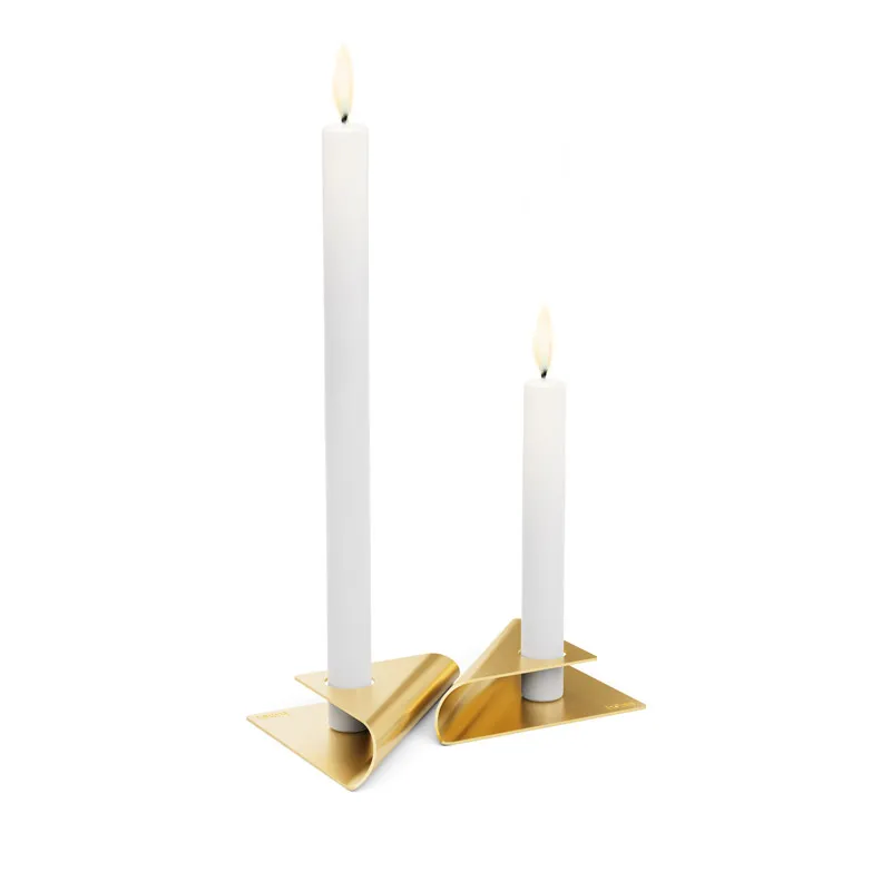 SQUARE CANDLE Kerzenhalter-Set gold