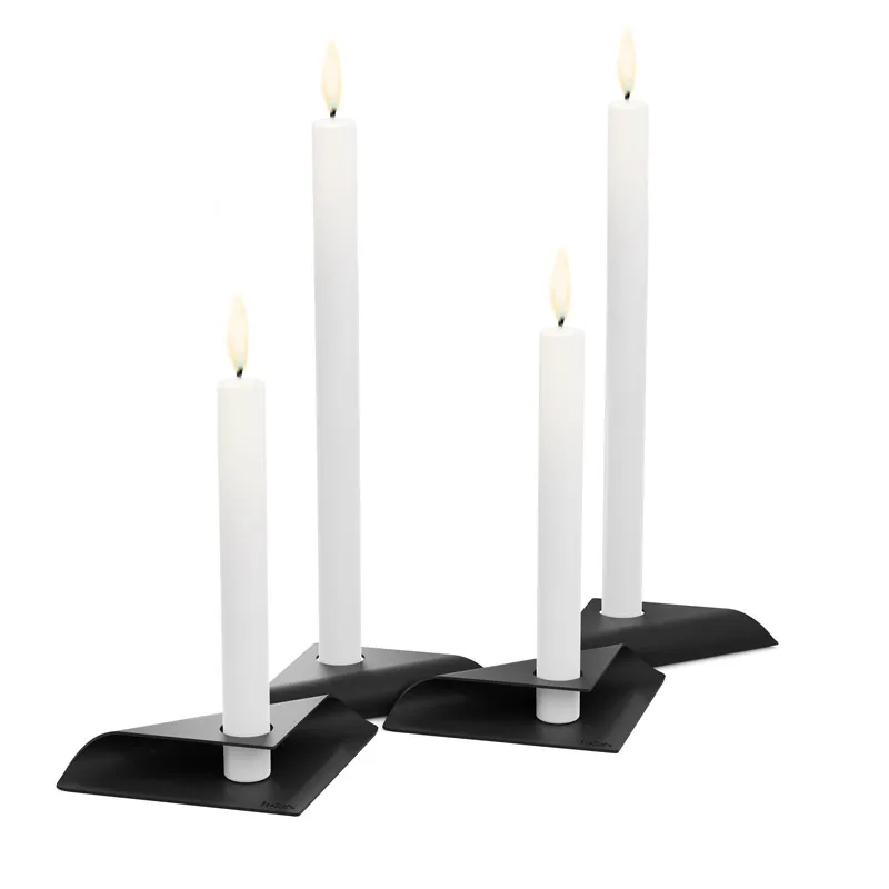 SQUARE CANDLE Kerzenhalter-Set schwarz