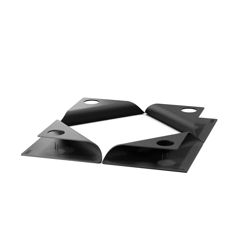 SQUARE CANDLE Kerzenhalter-Set schwarz