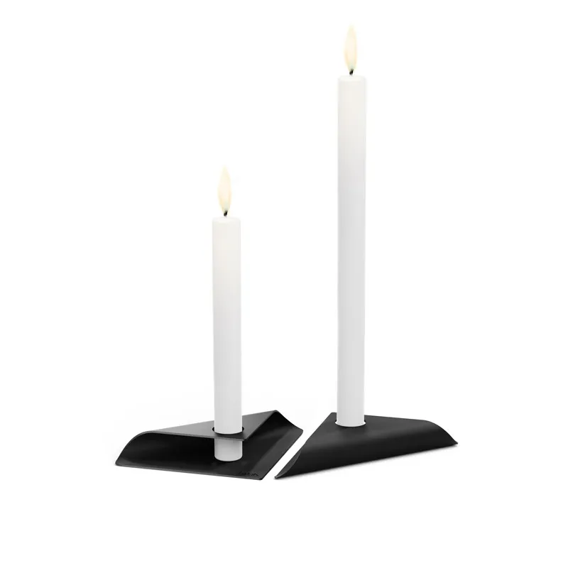 SQUARE CANDLE Kerzenhalter-Set schwarz