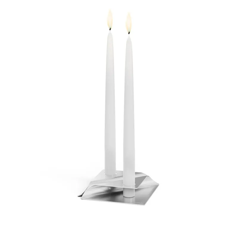 SQUARE CANDLE Kerzenhalter silber
