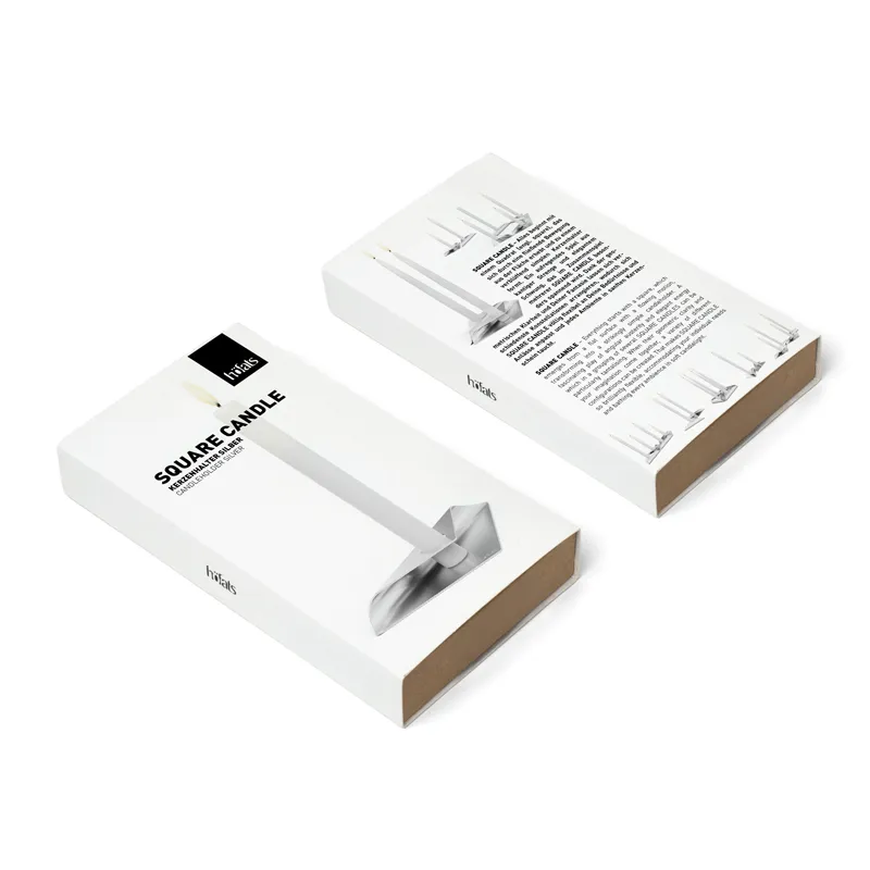 SQUARE CANDLE Kerzenhalter silber